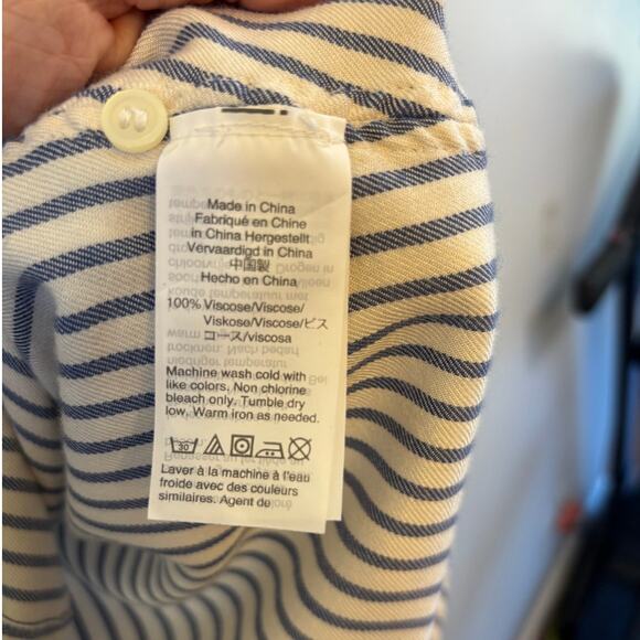 Madewell Women's Central Shirt In Dalton Blue and White Stripe Size XLarge - Picture 4 of 6